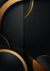 Luxury abstract gold and black yellow circle background