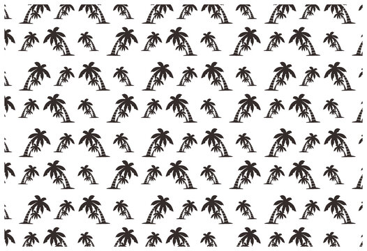 Palm Tree Silhouette Pattern Background