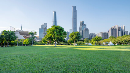 Urban Landmarks and Parks Camping Grasslands in Guangzhou, China