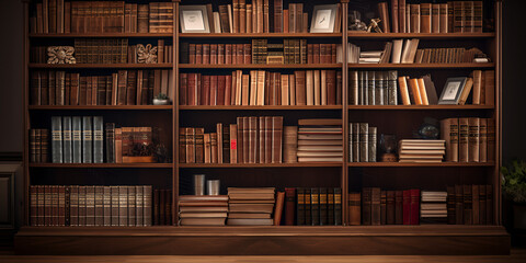old books in library,John Rylands Library,Bookcase Full,Old Wood Bookshelf Book Backdrop,Literary Ambiance: Old Wood Bookshelf as a Nostalgic Backdrop, classic volumes, 