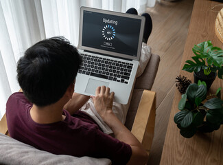 Software update on computer for modish version of device software upgrade