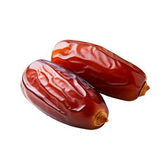 Date fruit illustration with detailed full body depiction presented on a transparent backdrop.