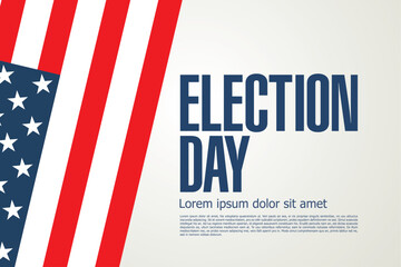 Election day banner layout design vector illustration