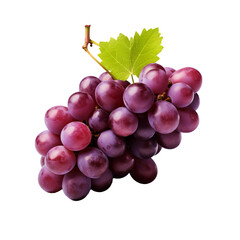 Fototapeta premium Illustration of a plump, full-bodied grape with detailed texture, displayed vividly against a clear, transparent backdrop.