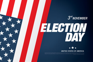Fototapeta na wymiar Election day banner layout design vector illustration