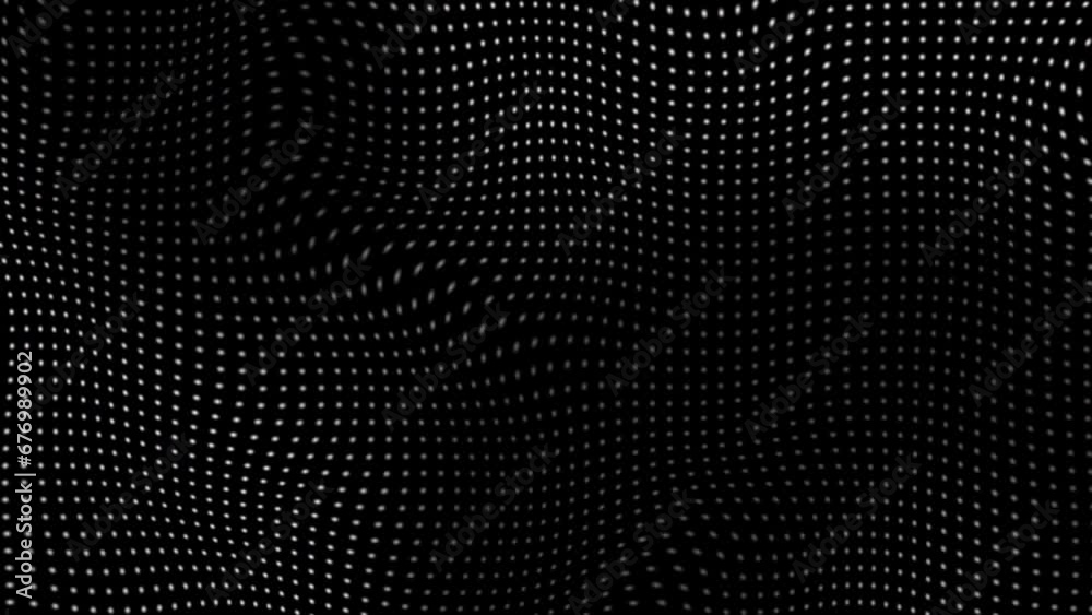 Leinwandbilder animated abstract technology dark background random dots and grid 4k. looping footage
