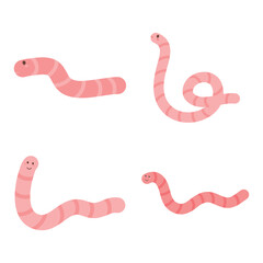 Obraz premium character of a long worm collection