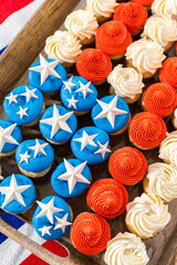 American Flag Mini Cupcakes