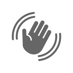 waving hand. bye bye and greeting hand vector. goodbye. isolated, stock vector