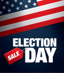 Election day sale banner design vector illustration