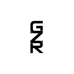 gzr lettering initial monogram logo design