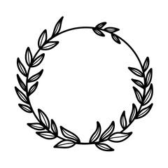 Floral wreath flower wedding frame or decoration.