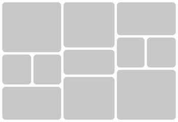 Pictures or photos frame collage. comics page grid layout abstract photo frames and digital photo wall template
