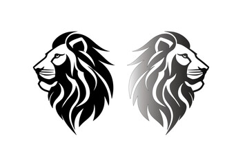 Lion Head Logo, Lion Symbol, Lion Emblem, Black Lion Head Vector, Transparent Lion Logo