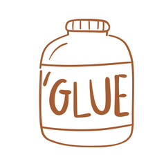 office stationaries_glue_bottle_vector