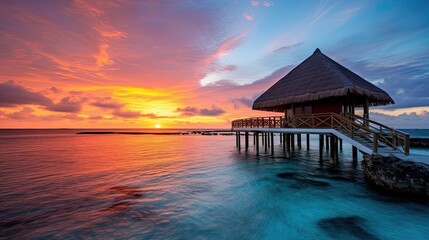 The most beautiful sea with the gentle evening sun