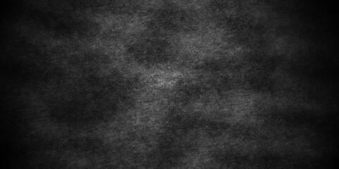 Fototapeta na wymiar Dark Black grunge wall background texture, old vintage charcoal black backdrop paper texture. Abstract background with black wall surface, black stucco texture. Black gray satin dark texture.