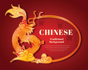 Chinese traditional frame with Chinese dragon, Frames of Chinese Style, Various oriental ornament frame, Retro frames.