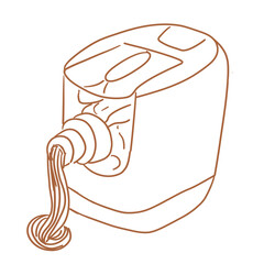 cookware_electric kitchen_front spaghetti maker_vector