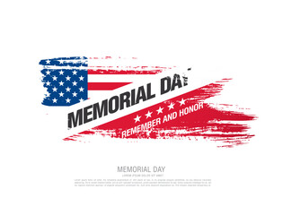 Memorial day banner design. Vector illustration