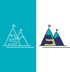 mountaineering and mountain vector icon