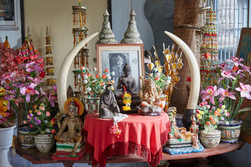 Sala Keoku in Nong Khai, Thailand is home to enormous Buddhist and Hindu sculptures