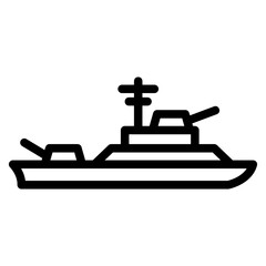 battleship outline icon © Sentya