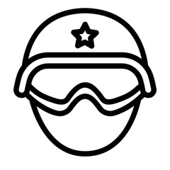 helmet outline icon