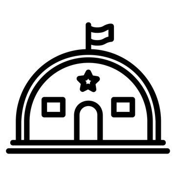 recommend clip art: barracks outline icon