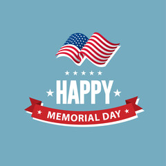 Memorial day banner design. Vector illustration