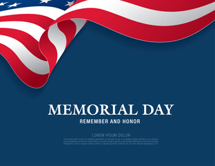 Memorial day banner design. Vector illustration