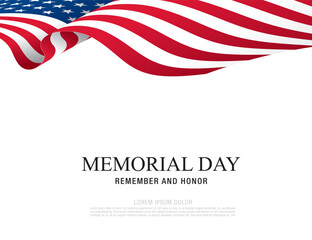 Memorial day banner design. Vector illustration