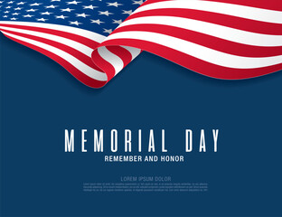 Memorial day banner design. Vector illustration