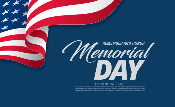 Memorial day banner design. Vector illustration