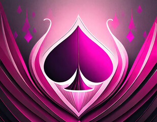 image of pink and magenta background including spade shaped object