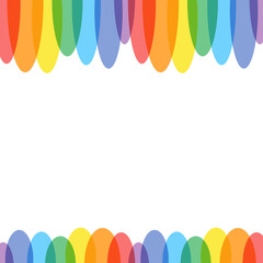 虹色のカラフルなフレーム