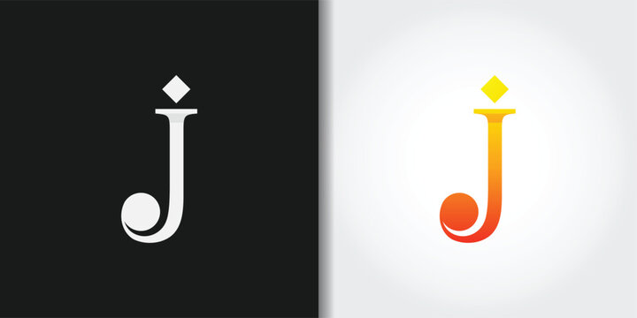 classic letter j logo set