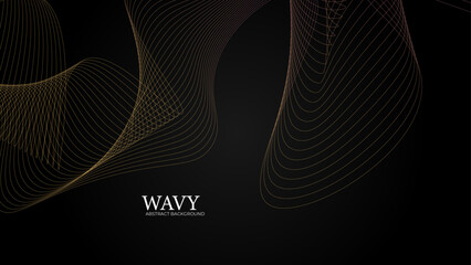 Abstract colorful wave and curve lines with technology background. Futuristic technology concept. Abstract frequency sound wave technology and science background. Wavy banner, template design.Vector i