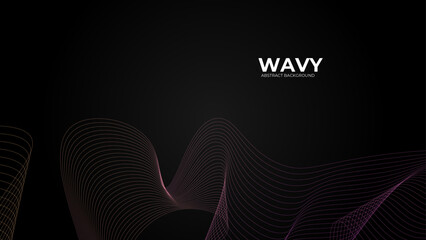Abstract colorful wave and curve lines with technology background. Futuristic technology concept. Abstract frequency sound wave technology and science background. Wavy banner, template design.