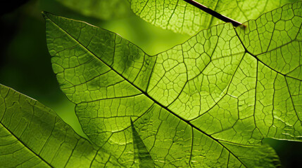 Naklejka na ściany i meble green leaf texture, background texture green leaf structure macro photography