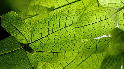 Obraz premium green leaf texture, background texture green leaf structure macro photography
