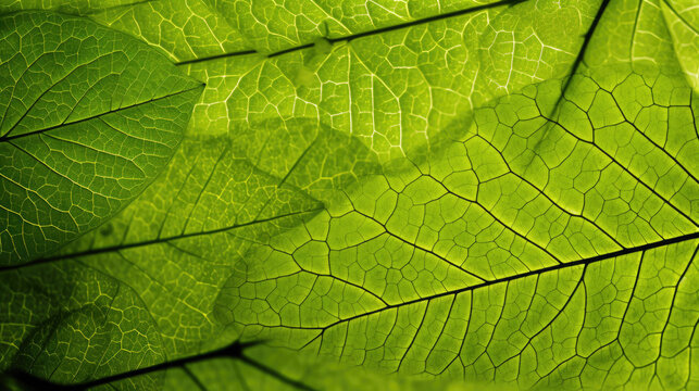 green leaf texture, background texture green leaf structure macro photography