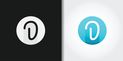 dynamic letter d logo set