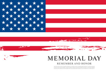 Memorial day banner design. Vector illustration