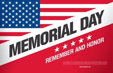 Memorial day banner design. Vector illustration