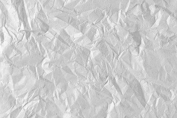 white or light gray crumpled paper texture background