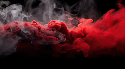 red smoke on black background, 