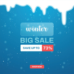Obraz premium Winter Offer Social Media Post Design