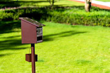 Dog waste station in the park