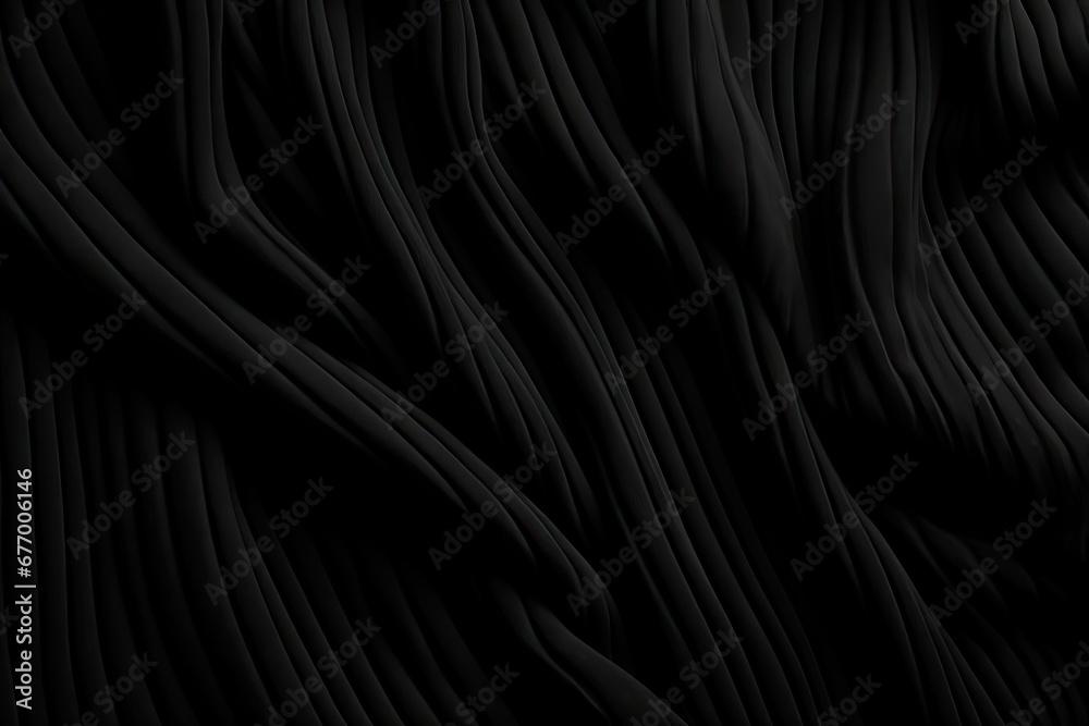 Sticker Black knitted fabric texture with warm background and soft pleats and draperies on clothes